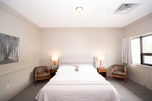 A photo of a room at a resort near the Haliburton Sculpture Forest.