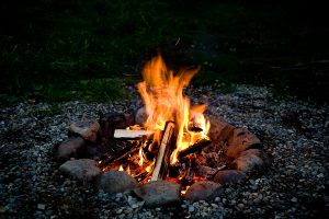 Relax by the fire after hiking the best trails in Algonquin Park.